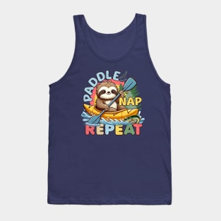 Funny Sloth Outdoor - Kayaking Sloth Tank Top